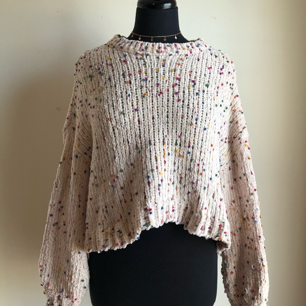 Confetti cropped sweater